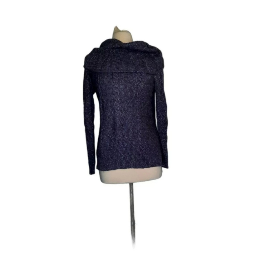 Maurices L Knitted Long Sleeve Sweater Purple Blue